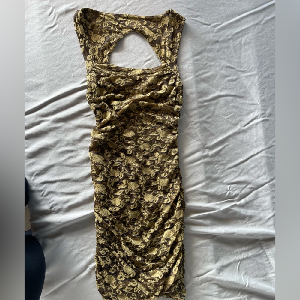 Ruched free people sleeveless dress size small